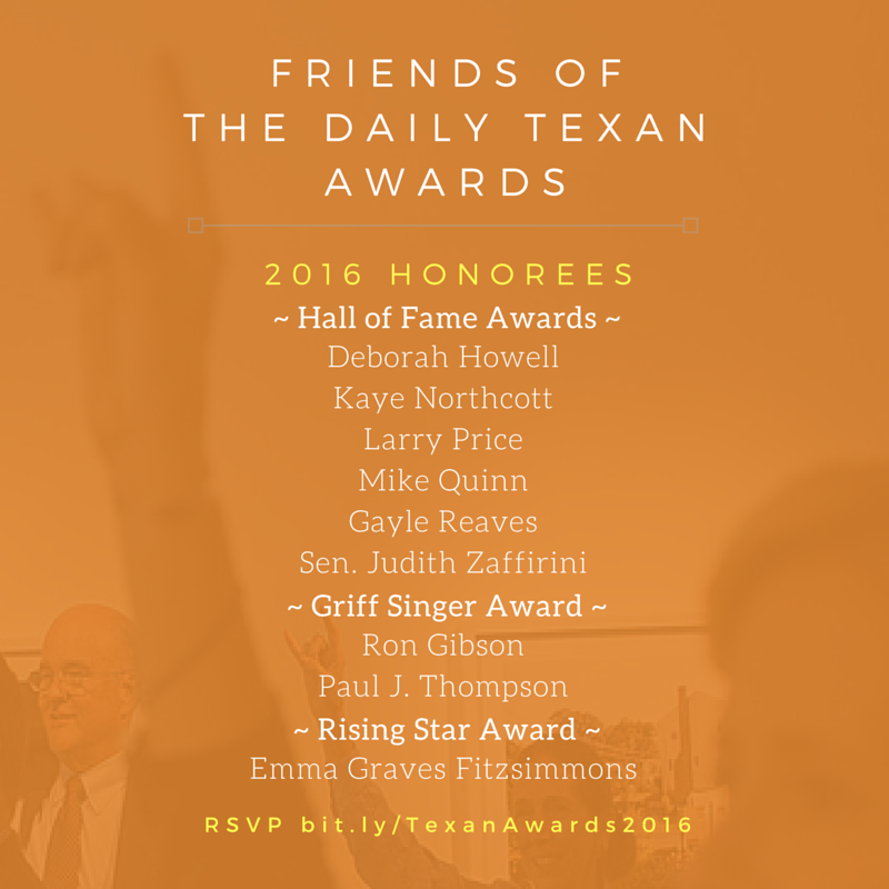 2016 Friends of The Daily Texan Awards